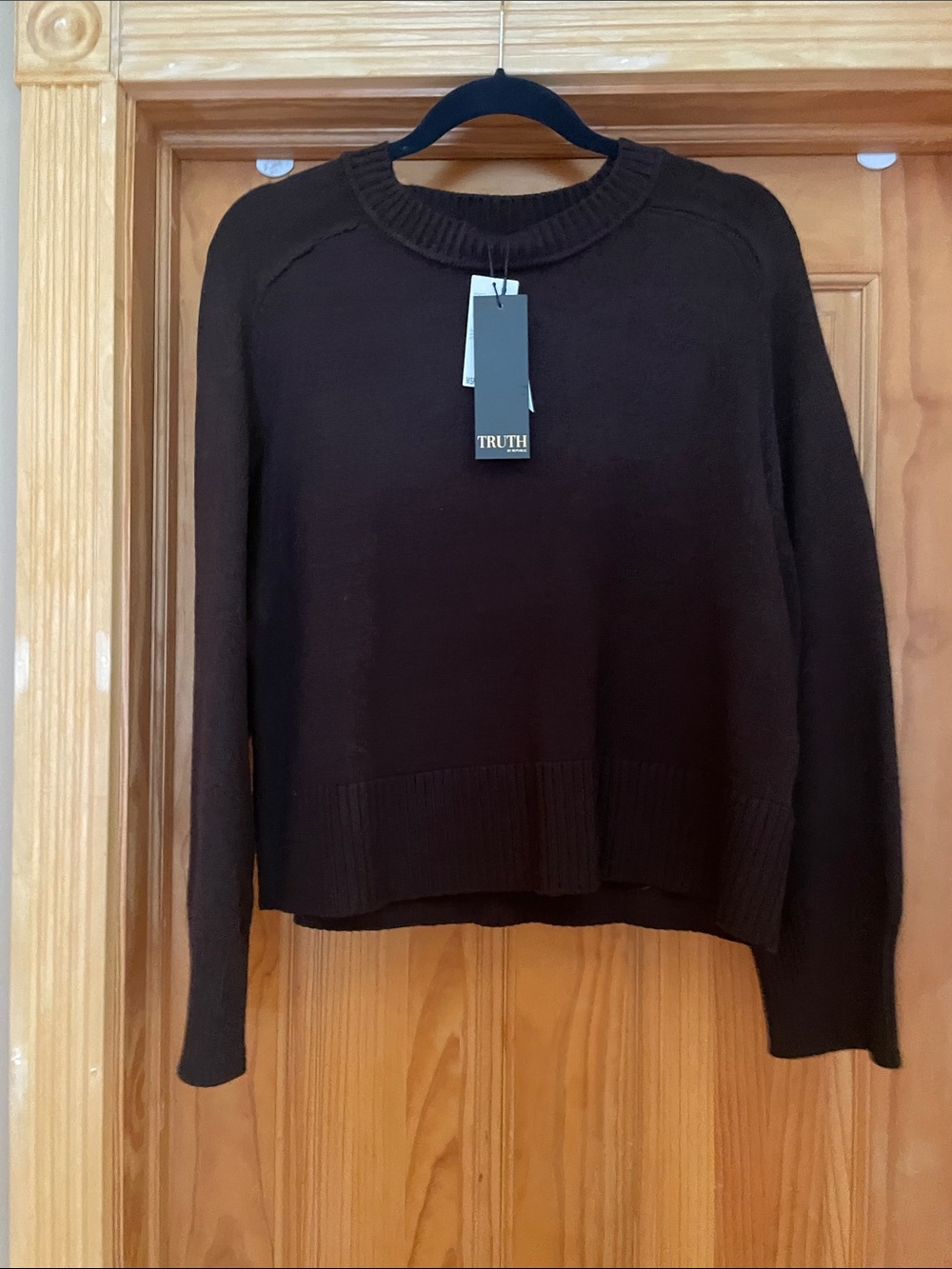 Truth Black Crewneck Pullover Sweater